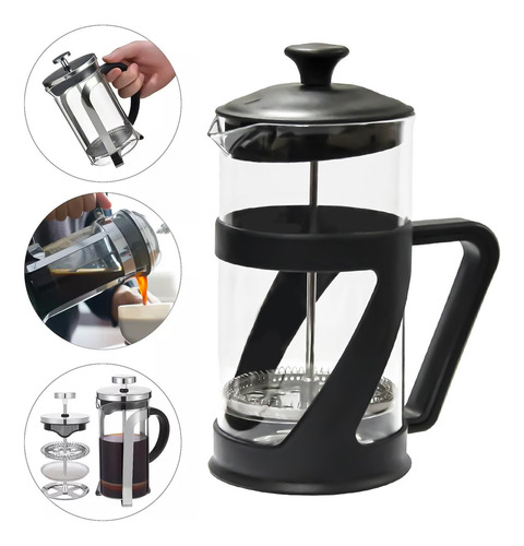 Cafetera Prensa Francesa 350ml Coffee Filtro Te Vidrio