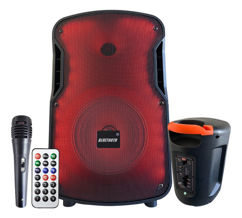 Caixa De Som Karaoke Alto Portátil Bluetooth 1200w Completo