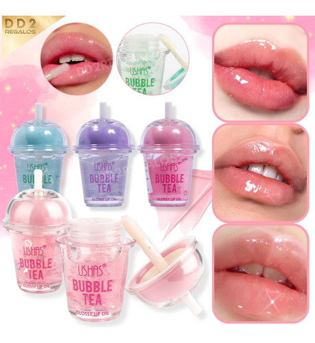 Labial Bálsamo Lip Gloss Oil Brillo De Labios Flores Seco