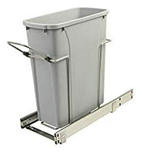 Basurero Deslizable De 20 Qt En Gabinete - Platino