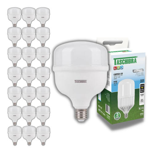 Kit 10 Lampada Led 50w Alta Potencia Taschibra Bivolt 6500k 