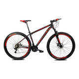 Bicicleta Aro 29 Rino- New Atacama Shimano Cabo Embutido Cor Preto/vermelho Tamanho Do Quadro 15