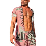 Conjunto De Hombre Con Estampado Premium De Ropa De Playa O