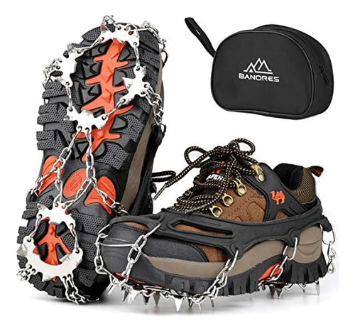 Crampones De Traccion Con Clavos Para Zapatos De Nieve - M