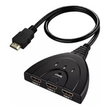 Divisor Hdmi Switch 3x1 Adaptador Cabo 3 Entradas E 1 Saída