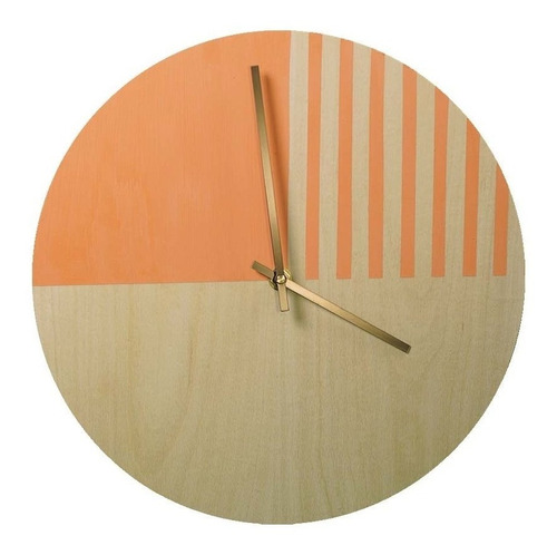 Reloj De Pared Alexandria 30cm De Madera Guatambú Silencioso