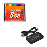 Cartão Memória Compact Flash 8gb  + Leitor Usb