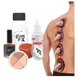 Kit Fx Maquillaje Piel Sangre Latex Efectos Especiales