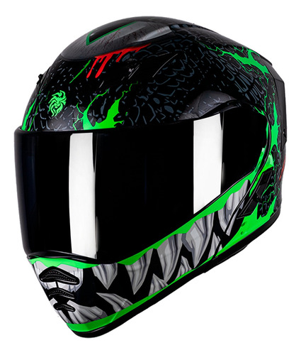 Casco Kov Troll  Fluorescente De Noche+luz Led  Abatible 