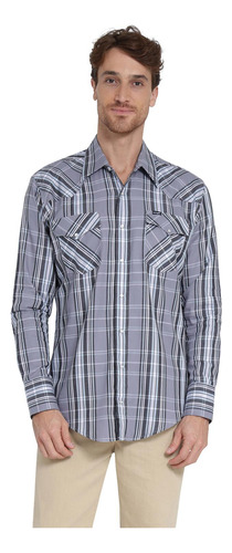 Camisa Vaquera Hombre Wrangler Regular Fit Manga Larga 414