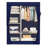 Closet Armable Multi Organizador Con 6 Estantes Color Azul.