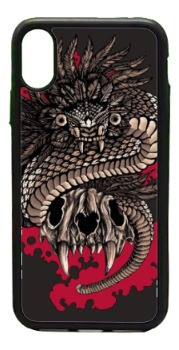 Funda Protector Para iPhone Quetzal Serpiente Calavera Mex