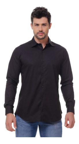 Camisa Social Masculina Slim Fit Luxo Manga Longa Envio 24h