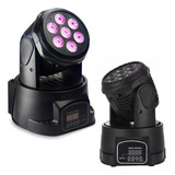 Mini Moving Head Wash De Led 7 Led Quadriled Rgbw Dmx Show