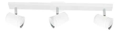 Aplique Riel 3 Direccionables Cilindro Spots Local Led Gu10 Color Blanco