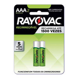 Pilha Aaa Recarregavel 600mah Ld724-2br Rayovac - 2un