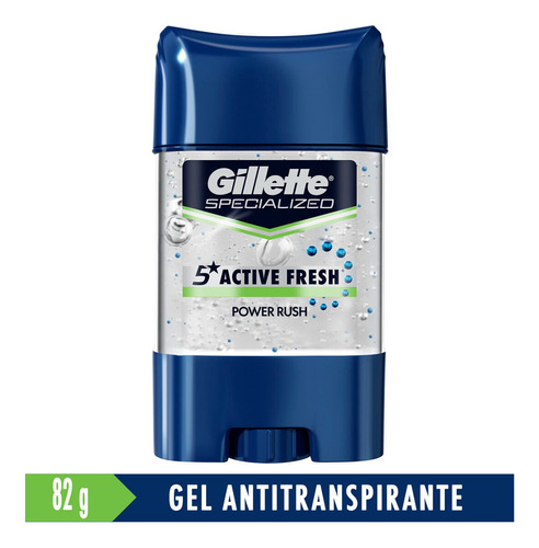 Gel Antitranspirante Gillette Power Rush 82 G