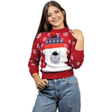 Suéter Navideño Uggly Sweater Oso Polar Navideño Para Mujer