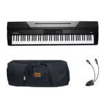 Kit Piano Arranjador Kurzweil Ka70 Com Capa E Luminária