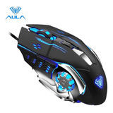 Mouse Gamer S20 Aula Gaming Base Metal Rgb Ergonomico Led Cor Preto