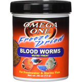 Omega One Blood Worms Freeze Dried Nutri-treat 13g Alimento Para Peces Gambas A Base De Gusanos De Sangre Liofilizados Sanck Proteina 55%