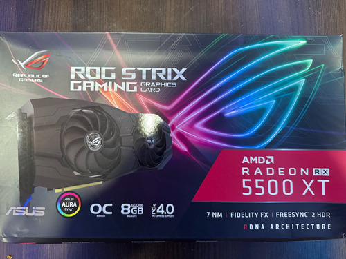 Placa De Video Asus Radeon Rx 5500 Xt 8gb Rog Strix