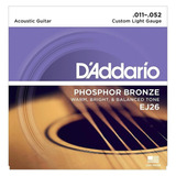 Daddario Ej-26 Cuerdas Acústica 11/52 Phosphor Bronce