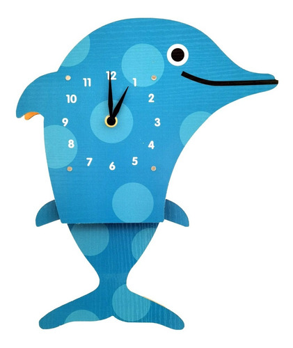 Reloj Delfín Con Movimiento Péndulo Para Niño O Niña