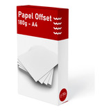 Papel Offset 180g Caixa Com 250 Folhas Tamanho A4 Branco