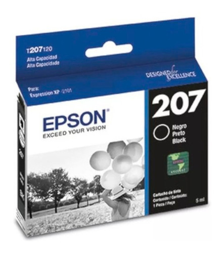 Cartucho Epson T207 Negro Original Tinta 5 Ml Xp2101