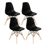 Kit 4 Cadeiras Decorativa De Jantar Com Design Eames Charles