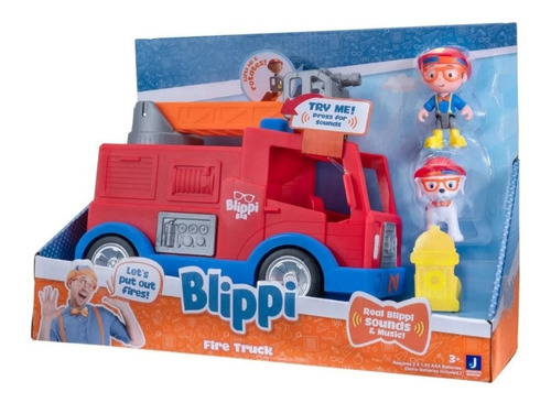 Blippi Camión De Bomberos Incluye Dos Figura Exclusiva 