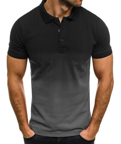 Playera Deportiva Hombre Gradiente 3d Manga Corta 9538 [s]