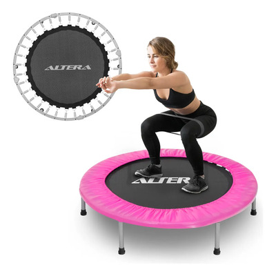 Trampolin Mini Brincolin Plegable Gimnasio Aerobico Color Rosa