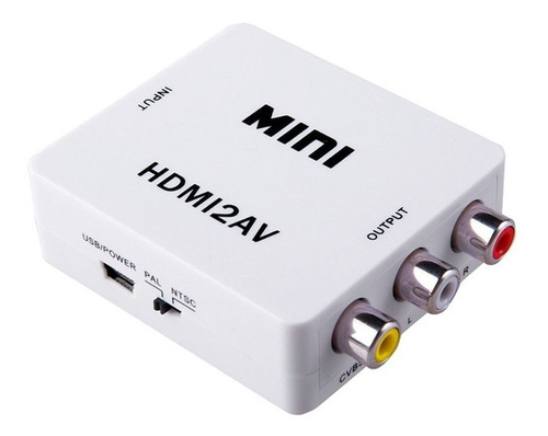 Conversor De Hdmi A Av Rca Con Audio Soporta 1080p En Haedo