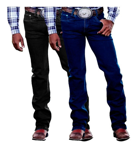 Kit 2 Calça Jeans Masculina Country Para Usar Bota Texana