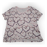 Playera Tommy Hilfiger De Mujer Talla 2x Rosa Con Corazón 