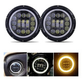 Juego X2 Faros Led Lupa 18 Cm 4x4 Utv Camion Suv Jeep Moto