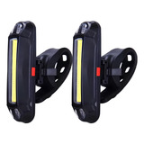 2x Lanterna Bike Sinalizador Traseiro Farol Led Luz Ilumina