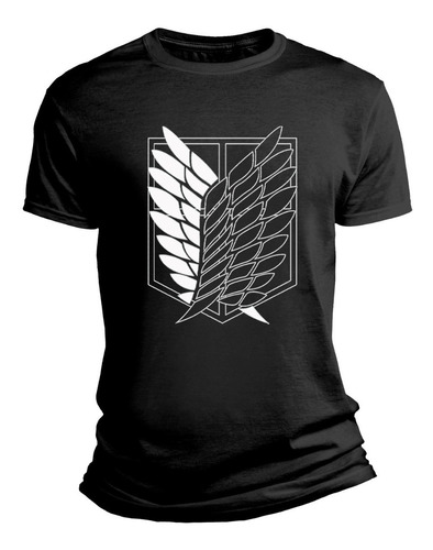 Playera Attack On Titan Escudo Alas Para Caballero / Dama