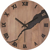 Reloj De Pared Decorativo De Madera Silencioso Simple C