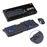 Kit Mouse Gamer Cabo Trançado Sensor Óptico + Teclado Gamer