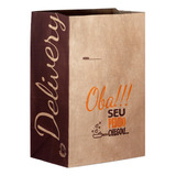 Saco Kraft Para Delivery Menu Sem Alça Grande C/100