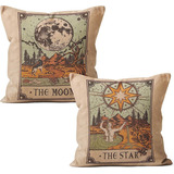 Fundas Para Cojin, Almohada, Tarot La Luna La Estrella