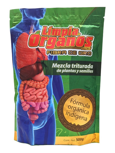 Limpia Organos Nutri7 Fibra De Oro En Bolsa 500 Gramos