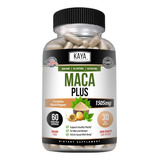 Kaya Naturals Maca Plus (60 Cápsulas) | Cápsulas De Raíz De Maca Orgánica Para Mujeres Y Hombres | Pimienta Negra Con Polvo De Raíz De Maca Roja, Ama