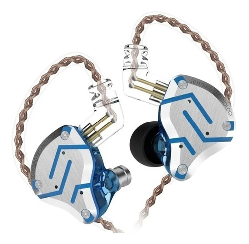 Audífonos In-ear Kz Zs10 Pro With Mic Glare Blue