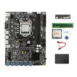 Placa Madre B75 Usb-btc Para Minería, 4 Gb De Ram Ddr3+ssd D