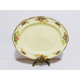 Fuente Oval Loza Inglesa Woods Ivory Ware De 35,5 X 28 Cm