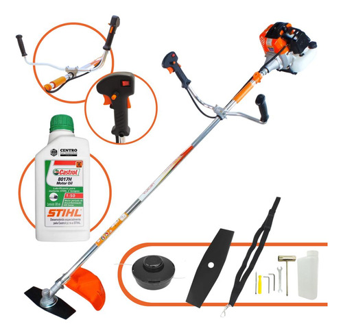 Roçadeira À Gasolina Profissional 1,7hp 43cc C/ Óleo Stihl